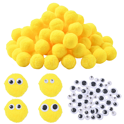 150Pcs Polyester Pom Pom Ball DIY-SC0031-33E-1