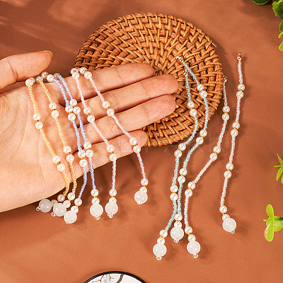 Glass Pearl Beaded Pendant FIND-TA0004-68A-1