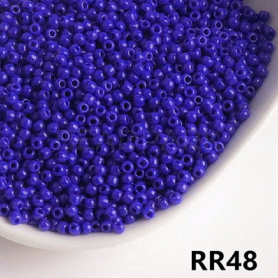 Opaque 8/0 Glass Seed Beads SEED-I013-3mm-RR48-1