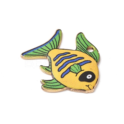 Alloy Enamel Pendants FIND-H047-02KCG-02-1