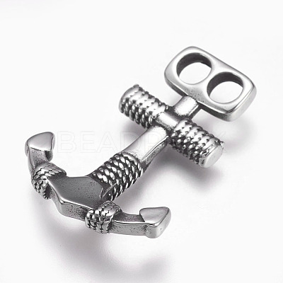304 Stainless Steel Hook Clasps STAS-O101-51AS-1