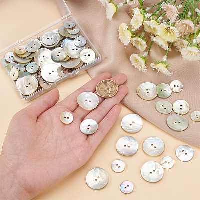 3 Style Natural Akoya Shell Buttons DIY-PH0009-79-1