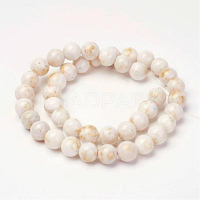 Natural Mashan Jade Beads Strands G-P232-01-F-4mm-1