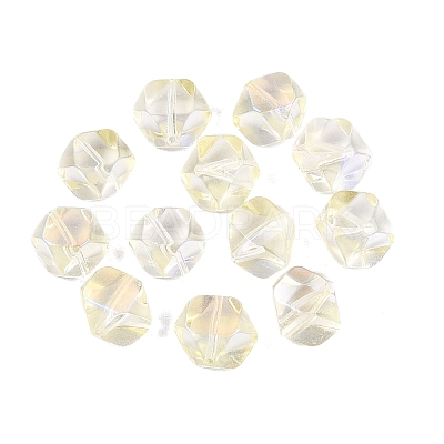 Electroplate Transparent Glass Beads EGLA-Q140-01-A08-1