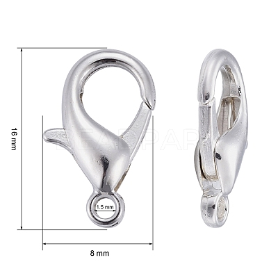 Zinc Alloy Lobster Claw Clasps E106-S-1