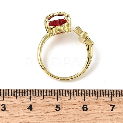Glass Cuff Open Rings RJEW-P178-01E-G-1