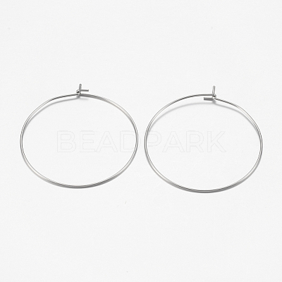 316 Surgical Stainless Steel Hoop Earrings Findings STAS-F149-32P-B-1