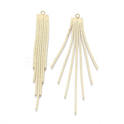 Brass Chain Tassel Big Pendants KK-N231-110G-NF-1
