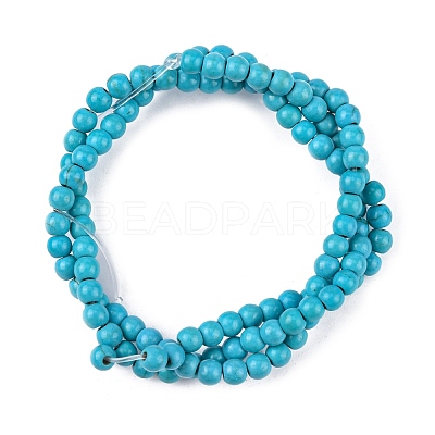 Synthetic Turquoise Beads Strands TURQ-G106-4mm-02F-1