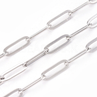 304 Stainless Steel Paperclip Chains X-CHS-CJC0001-03P-1
