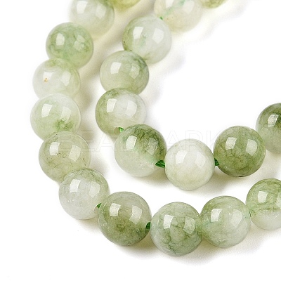 Dyed Natural White Jade Beads Strands G-T138-6mm-210-24-1