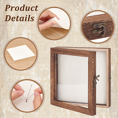 Wood Jewelry Presentation Boxes with White EVA Foam Mat Inside ODIS-WH0061-06C-1