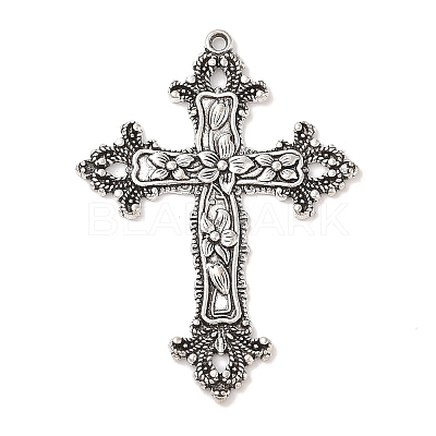 Tibetan Style Alloy Big Gothic Pendants TIBEP-A20541-AS-FF-1