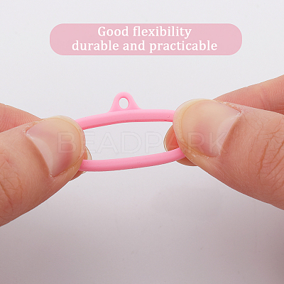60Pcs 3 Style Silicone Pendant SIL-GF0001-28C-1