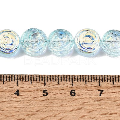 Electroplate Baking Paint Transparent Glass Beads Strands GL-CBA2ED2-05G-1