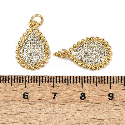 Brass Micro Pave Cubic Zirconia Pendants KK-S526-02G-1