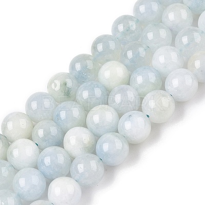 Dyed Natural White Jade Beads Strands G-T138-8mm-210-41-1