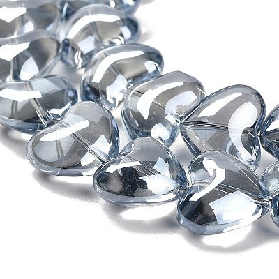 Electroplate Glass Beads Strands X-EGLA-B008-01A-PL01-1