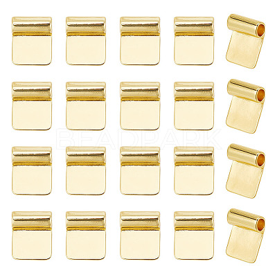 20Pcs Rack Plating Brass Glue-on Flat Pad Bails KK-AR0004-08-1