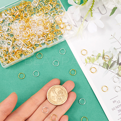 600Pcs 2 Colors Brass Split Rings KK-SP0001-82B-1