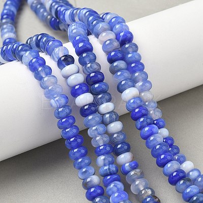 Natural Banded Agate Beads Strands G-F790-I01-01C-1