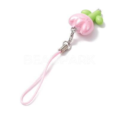 Flower Acrylic Mobile Straps HJEW-JM01883-1