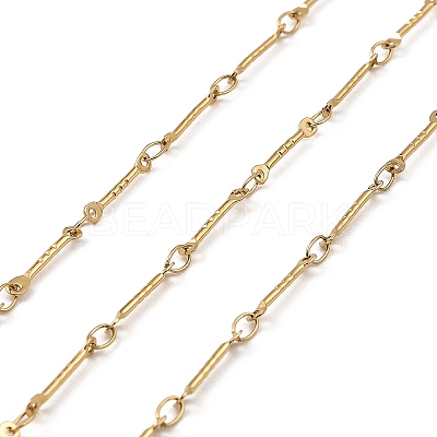 Ion Plating(IP) 304 Stainless Steel Rectangle Link Chains CHS-G025-11G-1