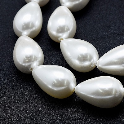 Electroplate Shell Pearl Beads Strands BSHE-G010-10x13mm-01-1