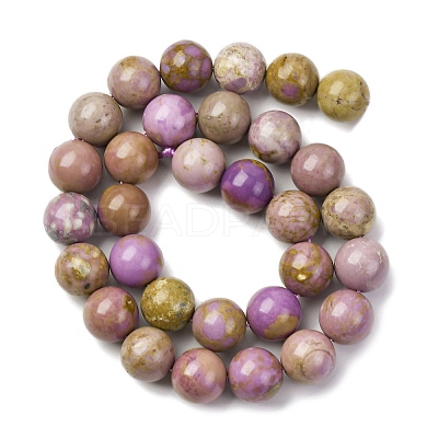 Natural Lepidolite/Purple Mica Stone Beads Strands G-K401-A01-12mm-1