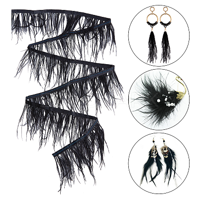 2 Yards Fashion Ostrich Feather Cloth Strand Costume Accessories FIND-GF0003-42A-1