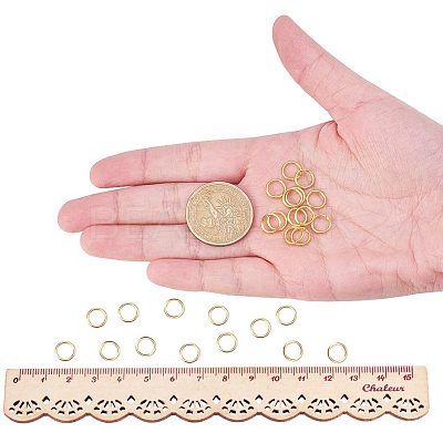 Brass Open Jump Rings KK-PH0006-8mm-G-1