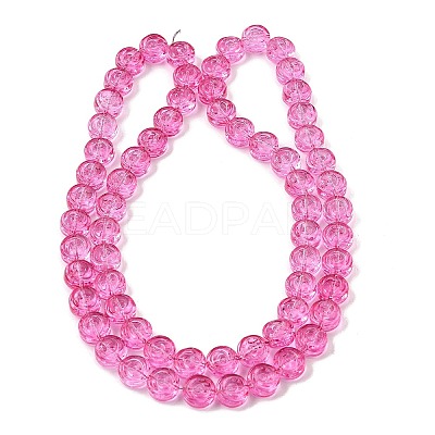 Baking Paint Transparent Glass Beads Strands GL-CBA2ED2-04I-1