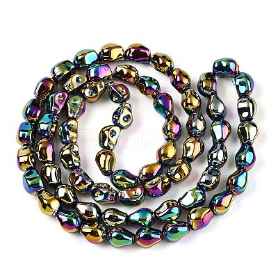 Electroplate Glass Beads Strands EGLA-T021-09M-1