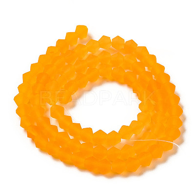 Imitate Austrian Crystal Frosted Glass Beads Strands GLAA-F029-TM3mm-B23-1