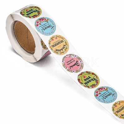 1 Inch Thank You Theme Self-Adhesive Paper Stickers DIY-K027-B07-1