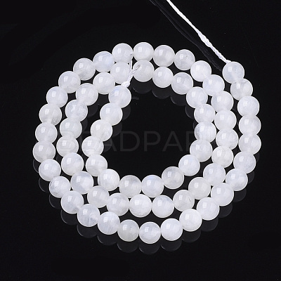 Natural Rainbow Moonstone Beads Strands G-S150-64-6mm-1