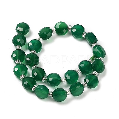 Natural Green Onyx Agate(Dyed & Heated) Beads Strands G-B153-B04-1