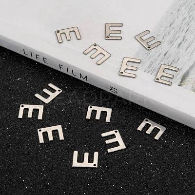 Tarnish Resistant 304 Stainless Steel Letter Charms STAS-O072-E-1