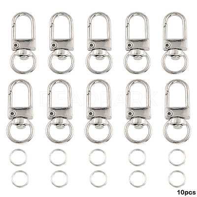 10Pcs Alloy Swivel Clasps PURS-YW0001-02PS-1