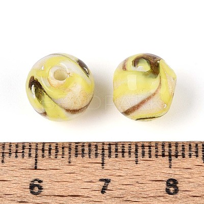 Handmade Gold Sand Lampwork Beads LAMP-T024-11E-1