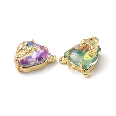 Brass with K9 Glass Pendants KK-C024-62KCG-1