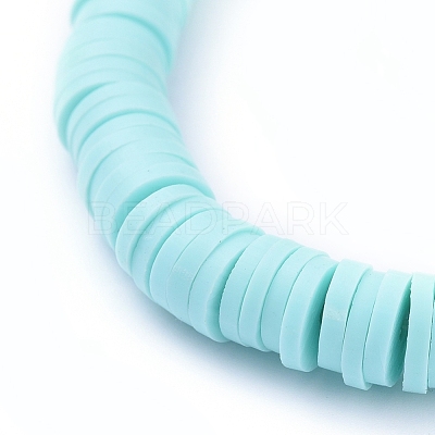 Handmade Polymer Clay Heishi Beads Stretch Bracelets BJEW-JB05160-M-1