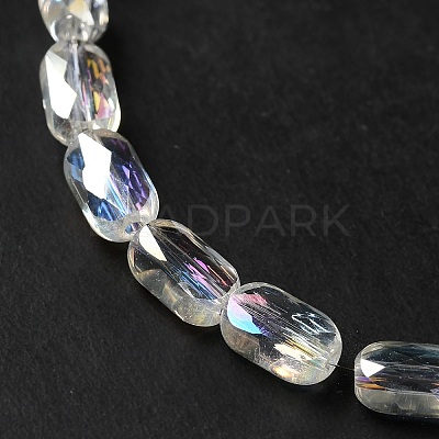 Transparent Electroplate Glass Beads Strands EGLA-F150-AB01-1
