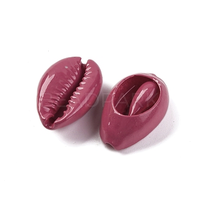 Baking Paint Cowrie Shell Beads SSHEL-M023-01J-1