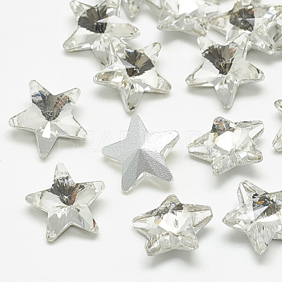 Pointed Back Glass Rhinestone Cabochons RGLA-T085-8mm-01-1
