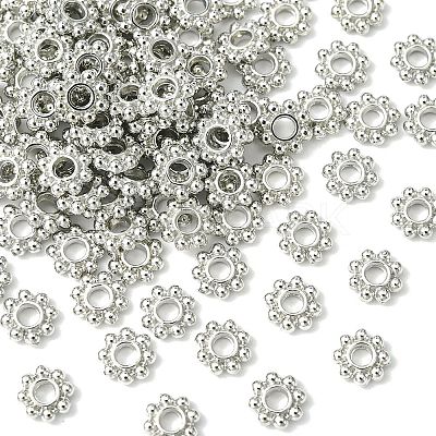 Alloy Daisy Spacer Beads PALLOY-YW0001-80-1