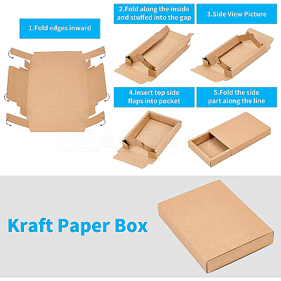 Kraft Paper Folding Box CON-WH0010-01K-C-1