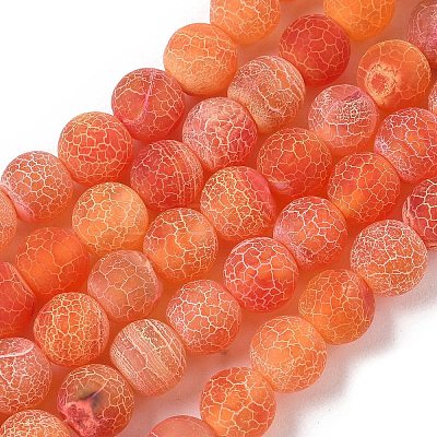 Natural Weathered Agate Beads Strands G-P414-A05-1
