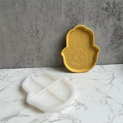 DIY Hamsa Hand Tray Plate Silicone Molds DIY-P070-E01-1