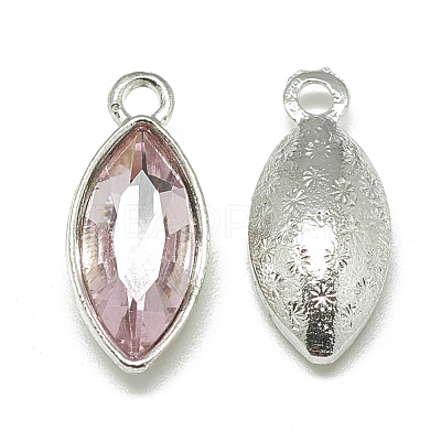 Alloy Glass Pendants PALLOY-T041-7x15mm-10-1